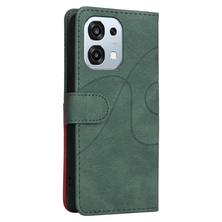 For OPPO A6 Pro 4G / 5G Global Dual-color Splicing Flip Leather Phone Case