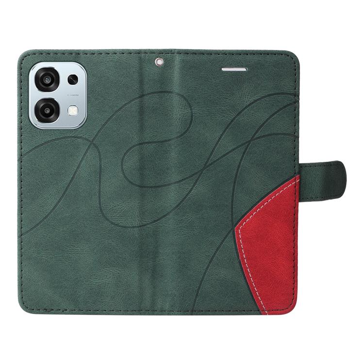 For OPPO A6 Pro 4G / 5G Global Dual-color Splicing Flip Leather Phone Case