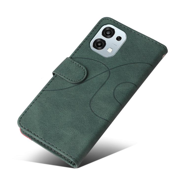 For OPPO A6 Pro 4G / 5G Global Dual-color Splicing Flip Leather Phone Case