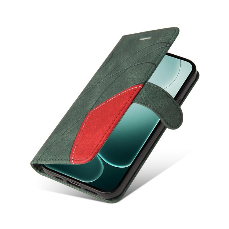 For OPPO A6 Pro 4G / 5G Global Dual-color Splicing Flip Leather Phone Case