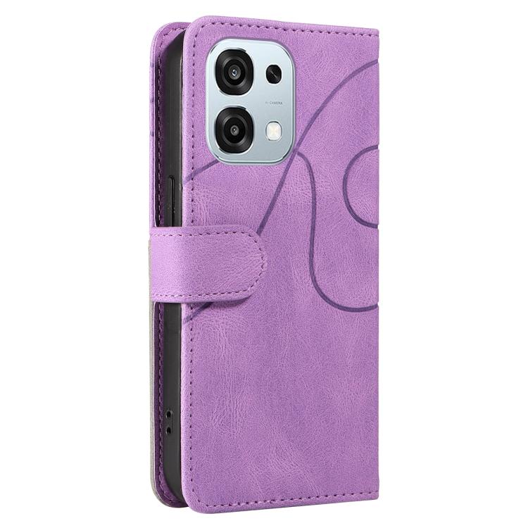 For OPPO A6 Pro 4G / 5G Global Dual-color Splicing Flip Leather Phone Case