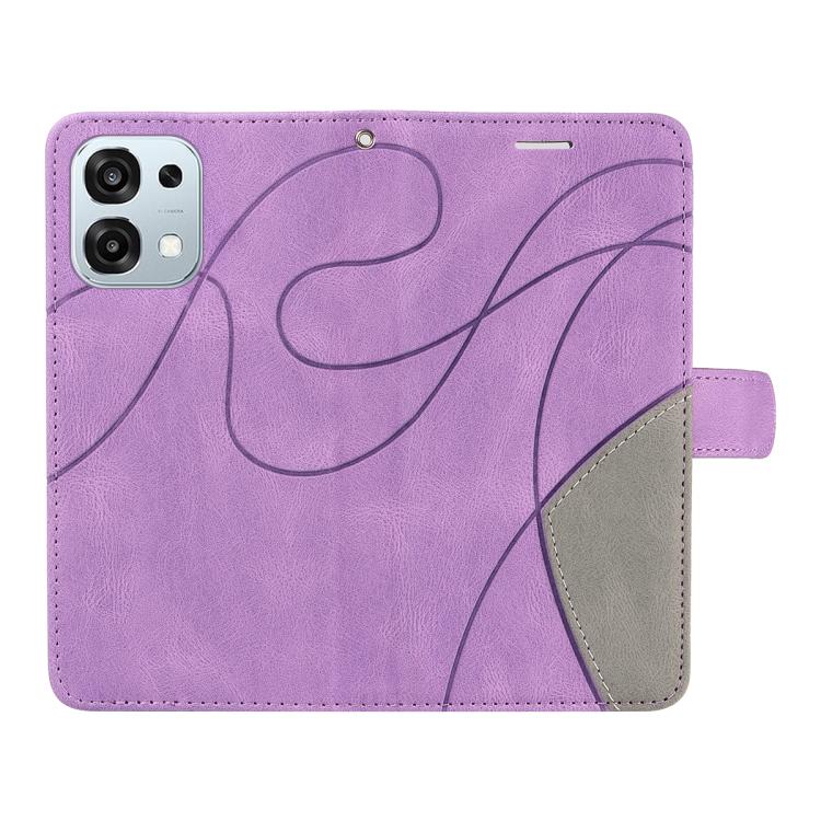 For OPPO A6 Pro 4G / 5G Global Dual-color Splicing Flip Leather Phone Case