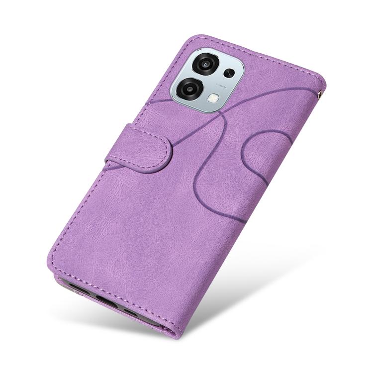 For OPPO A6 Pro 4G / 5G Global Dual-color Splicing Flip Leather Phone Case
