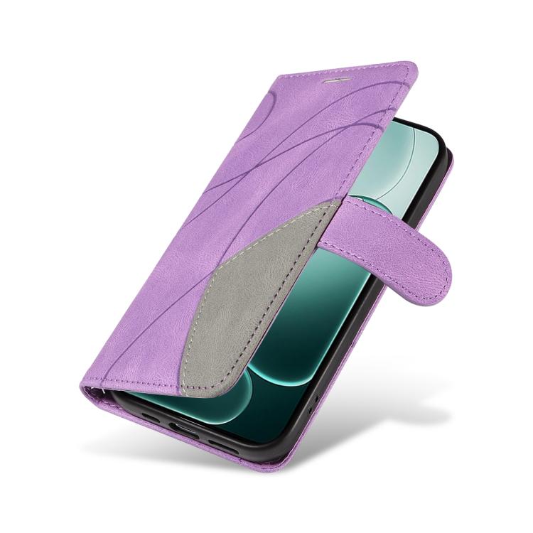 For OPPO A6 Pro 4G / 5G Global Dual-color Splicing Flip Leather Phone Case