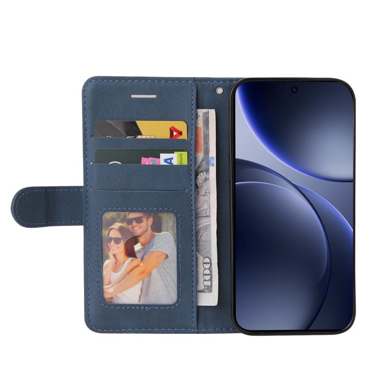 For OPPO Find X9 Dual-color Splicing Flip Leather Phone Case