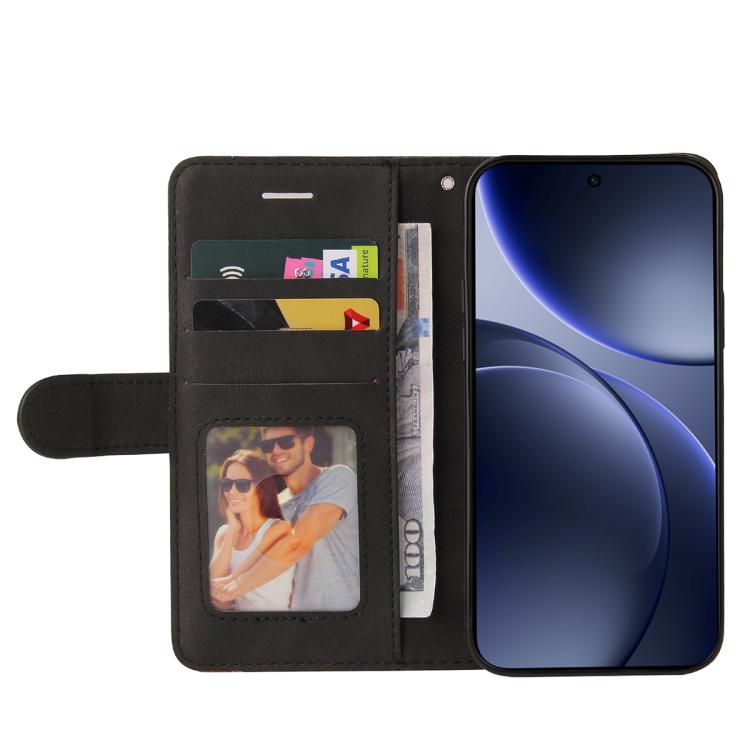 For OPPO Find X9 Dual-color Splicing Flip Leather Phone Case