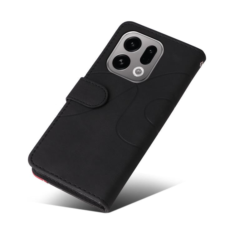 For OPPO Find X9 Dual-color Splicing Flip Leather Phone Case