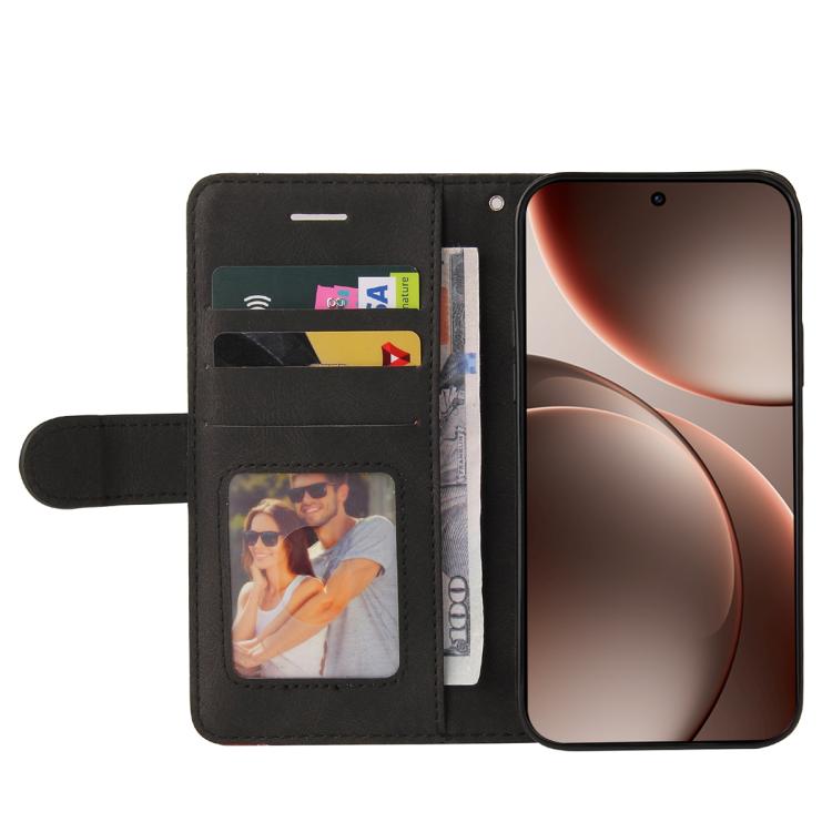 For OPPO Find X9 Pro Dual-color Splicing Flip Leather Phone Case