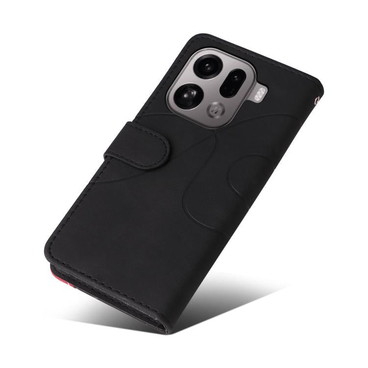 For OPPO Find X9 Pro Dual-color Splicing Flip Leather Phone Case