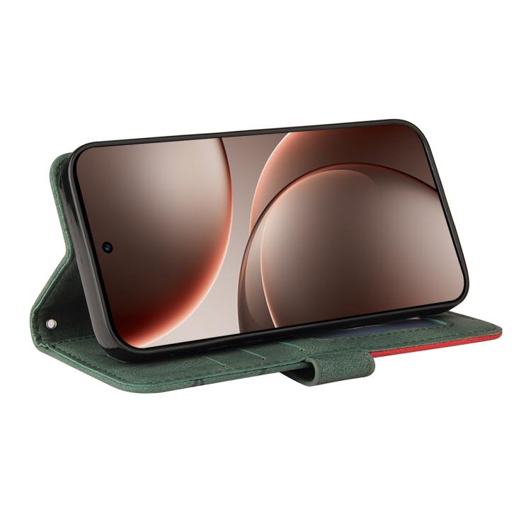 For OPPO Find X9 Pro Dual-color Splicing Flip Leather Phone Case