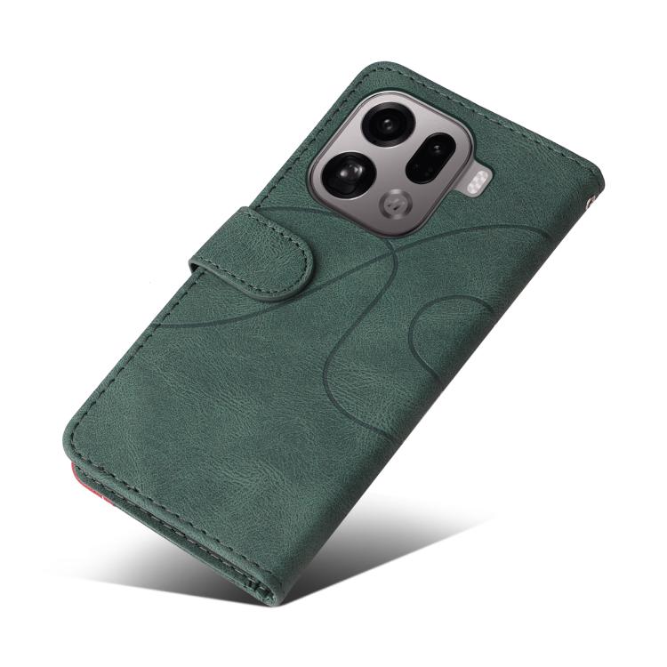 For OPPO Find X9 Pro Dual-color Splicing Flip Leather Phone Case