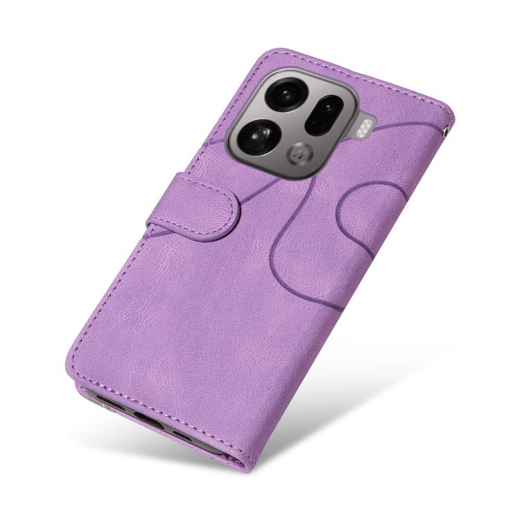 For OPPO Find X9 Pro Dual-color Splicing Flip Leather Phone Case