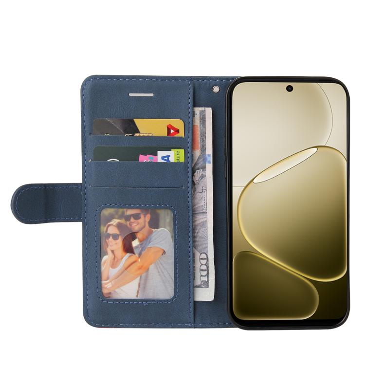 For OPPO A6X 5G / A6 5G Dual-color Splicing Flip Leather Phone Case