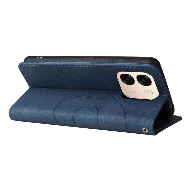 For OPPO A6X 5G / A6 5G Dual-color Splicing Flip Leather Phone Case