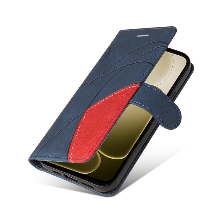 For OPPO A6X 5G / A6 5G Dual-color Splicing Flip Leather Phone Case