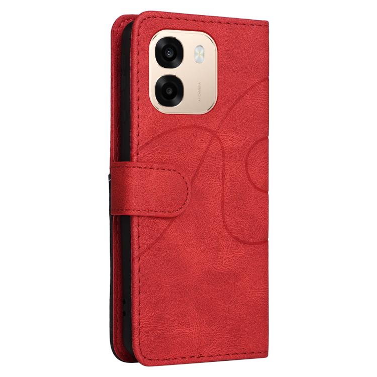 For OPPO A6X 5G / A6 5G Dual-color Splicing Flip Leather Phone Case
