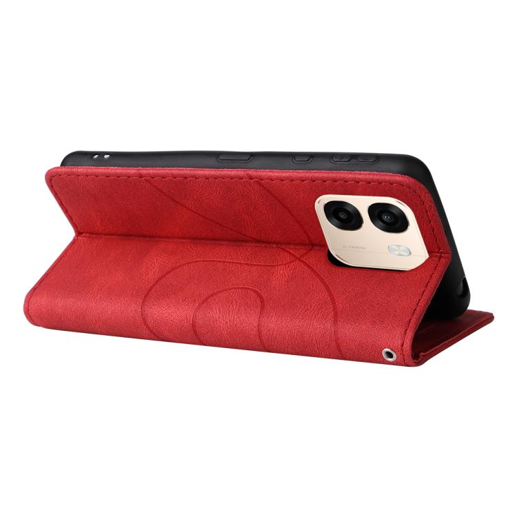 For OPPO A6X 5G / A6 5G Dual-color Splicing Flip Leather Phone Case