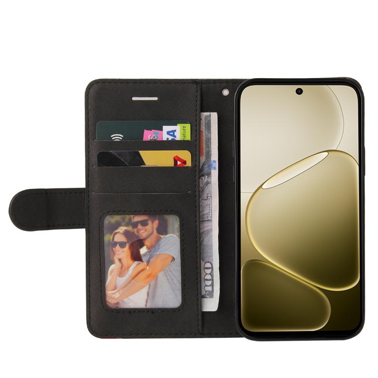 For OPPO A6X 5G / A6 5G Dual-color Splicing Flip Leather Phone Case