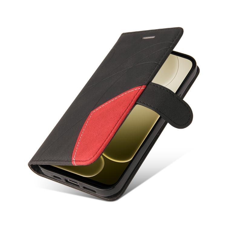 For OPPO A6X 5G / A6 5G Dual-color Splicing Flip Leather Phone Case