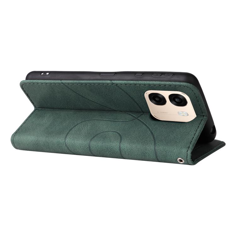 For OPPO A6X 5G / A6 5G Dual-color Splicing Flip Leather Phone Case