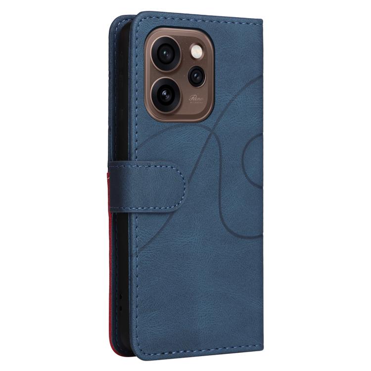 For OPPO Reno15 5G Global Dual-color Splicing Flip Leather Phone Case