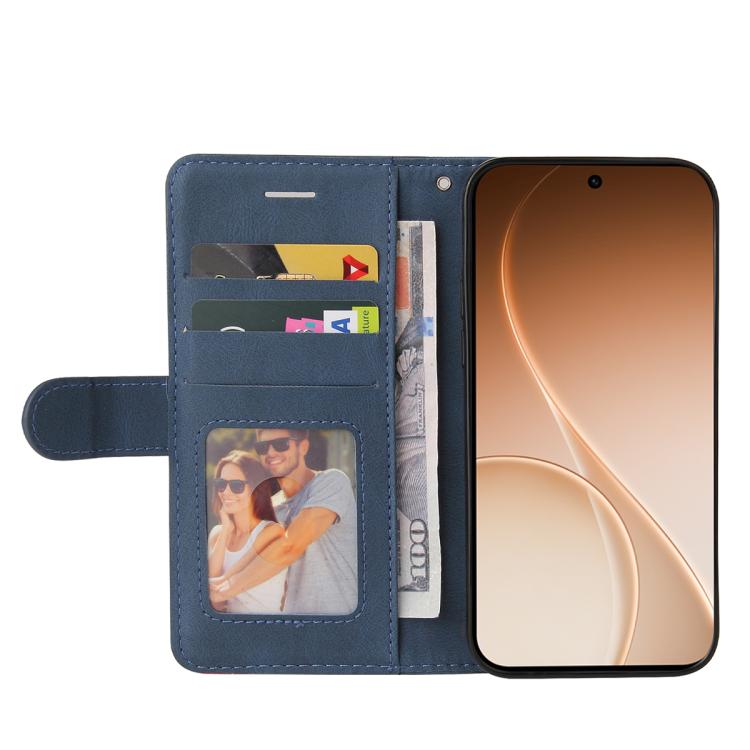 For OPPO Reno15 5G Global Dual-color Splicing Flip Leather Phone Case