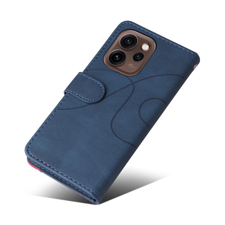 For OPPO Reno15 5G Global Dual-color Splicing Flip Leather Phone Case