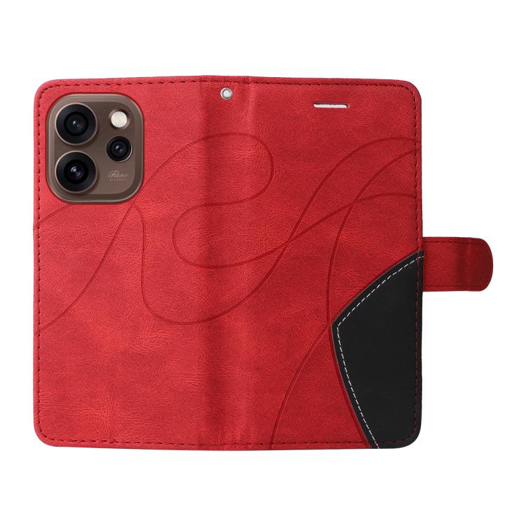 For OPPO Reno15 5G Global Dual-color Splicing Flip Leather Phone Case