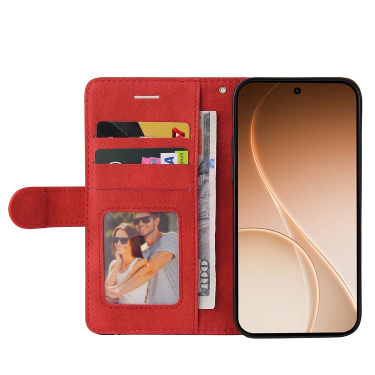 For OPPO Reno15 5G Global Dual-color Splicing Flip Leather Phone Case