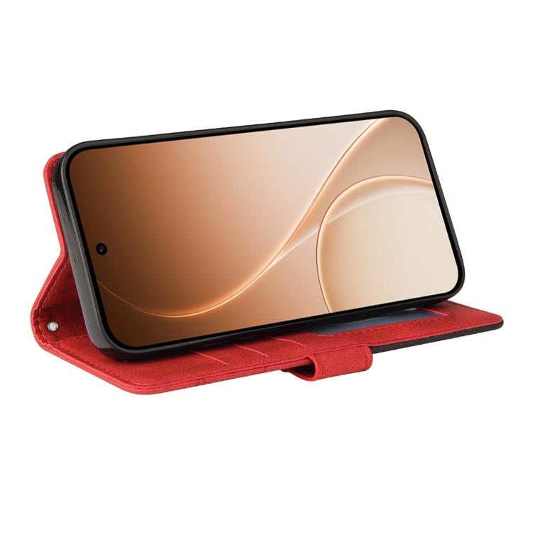 For OPPO Reno15 5G Global Dual-color Splicing Flip Leather Phone Case
