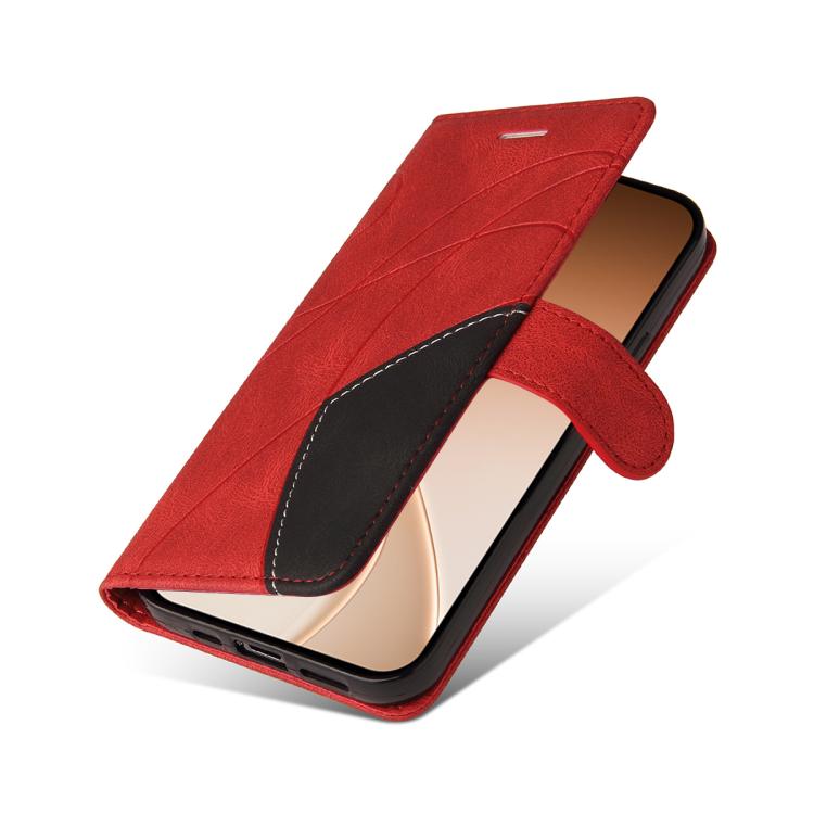 For OPPO Reno15 5G Global Dual-color Splicing Flip Leather Phone Case