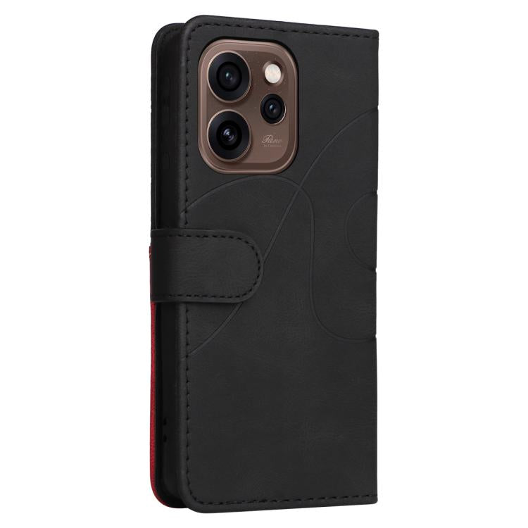 For OPPO Reno15 5G Global Dual-color Splicing Flip Leather Phone Case