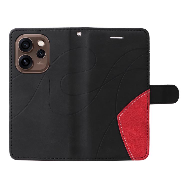 For OPPO Reno15 5G Global Dual-color Splicing Flip Leather Phone Case