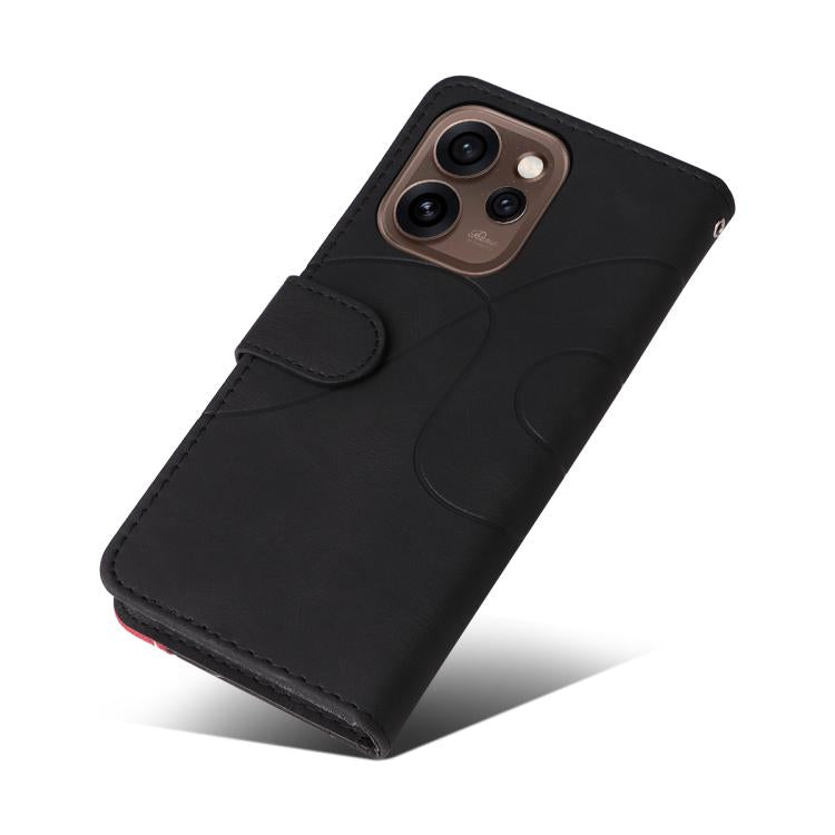 For OPPO Reno15 5G Global Dual-color Splicing Flip Leather Phone Case