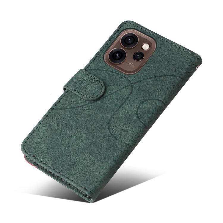 For OPPO Reno15 5G Global Dual-color Splicing Flip Leather Phone Case