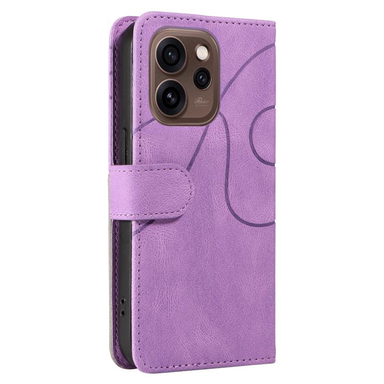 For OPPO Reno15 5G Global Dual-color Splicing Flip Leather Phone Case