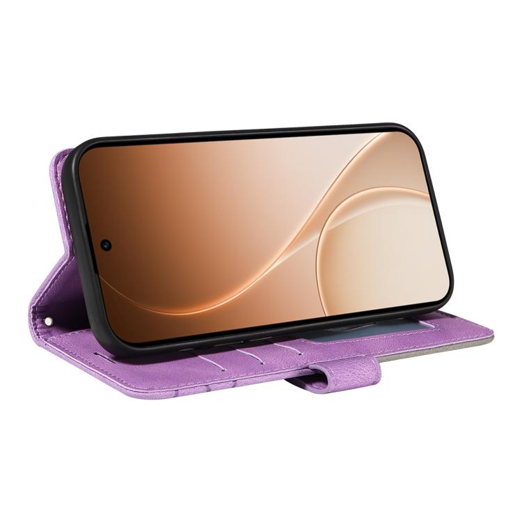 For OPPO Reno15 5G Global Dual-color Splicing Flip Leather Phone Case