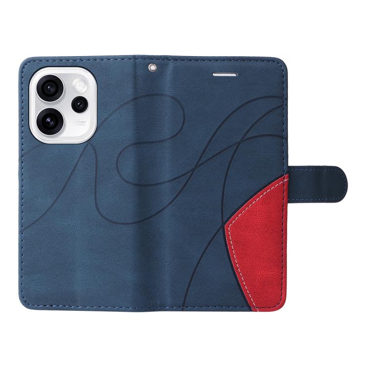 For OPPO Reno15 Pro 5G Global Dual-color Splicing Flip Leather Phone Case