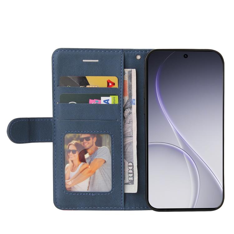 For OPPO Reno15 Pro 5G Global Dual-color Splicing Flip Leather Phone Case