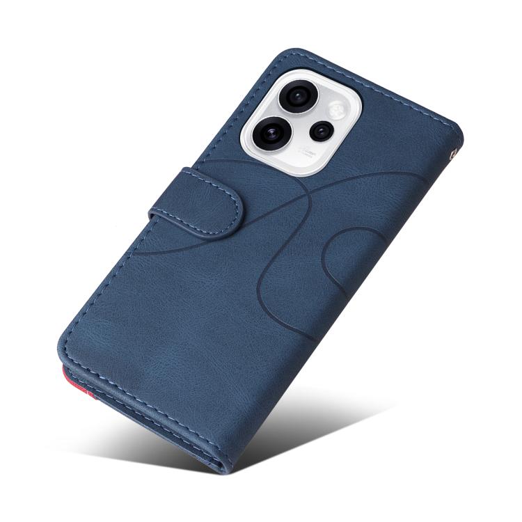 For OPPO Reno15 Pro 5G Global Dual-color Splicing Flip Leather Phone Case