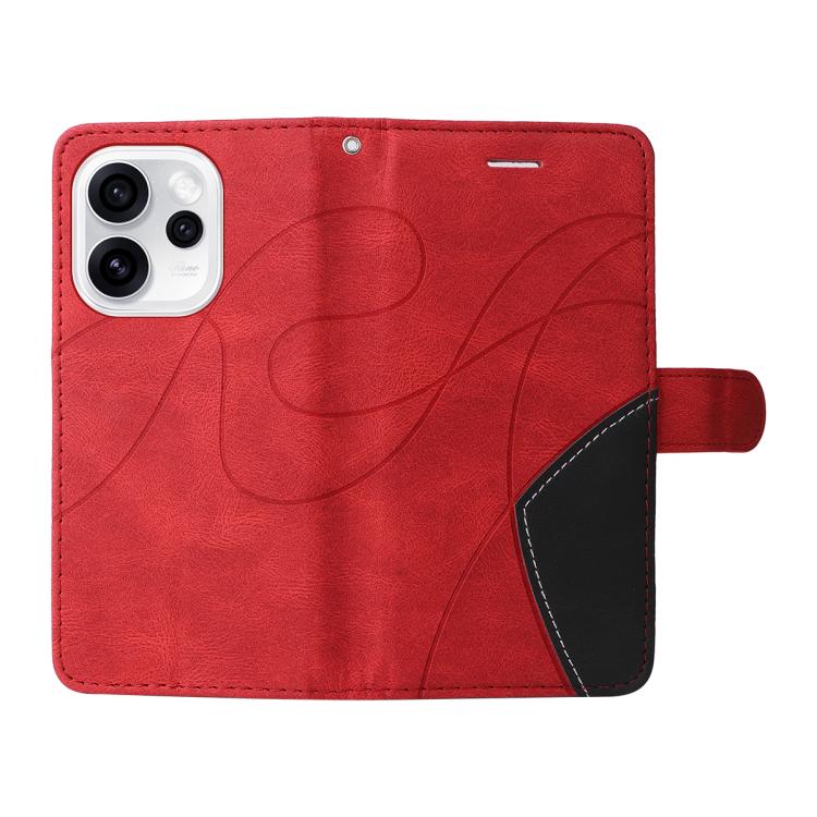 For OPPO Reno15 Pro 5G Global Dual-color Splicing Flip Leather Phone Case