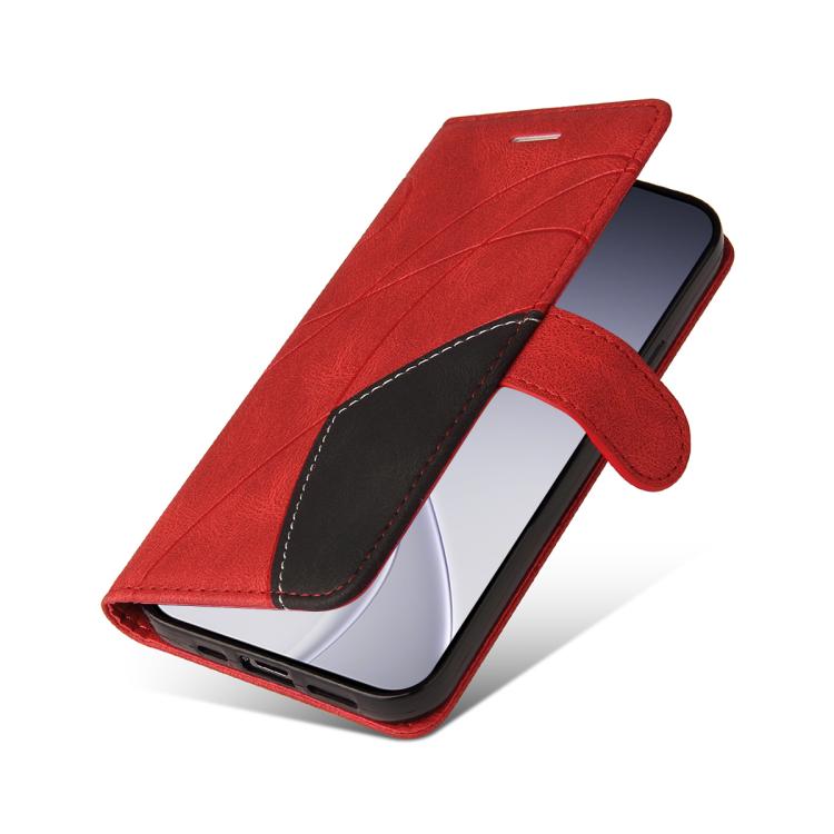 For OPPO Reno15 Pro 5G Global Dual-color Splicing Flip Leather Phone Case