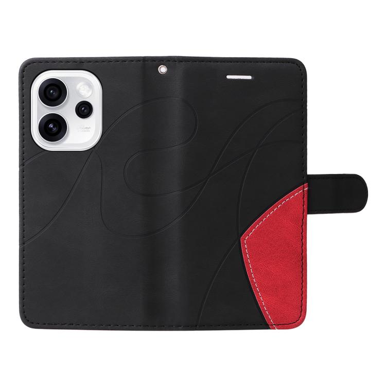 For OPPO Reno15 Pro 5G Global Dual-color Splicing Flip Leather Phone Case
