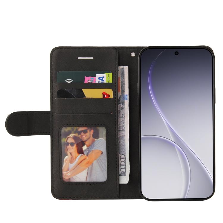 For OPPO Reno15 Pro 5G Global Dual-color Splicing Flip Leather Phone Case