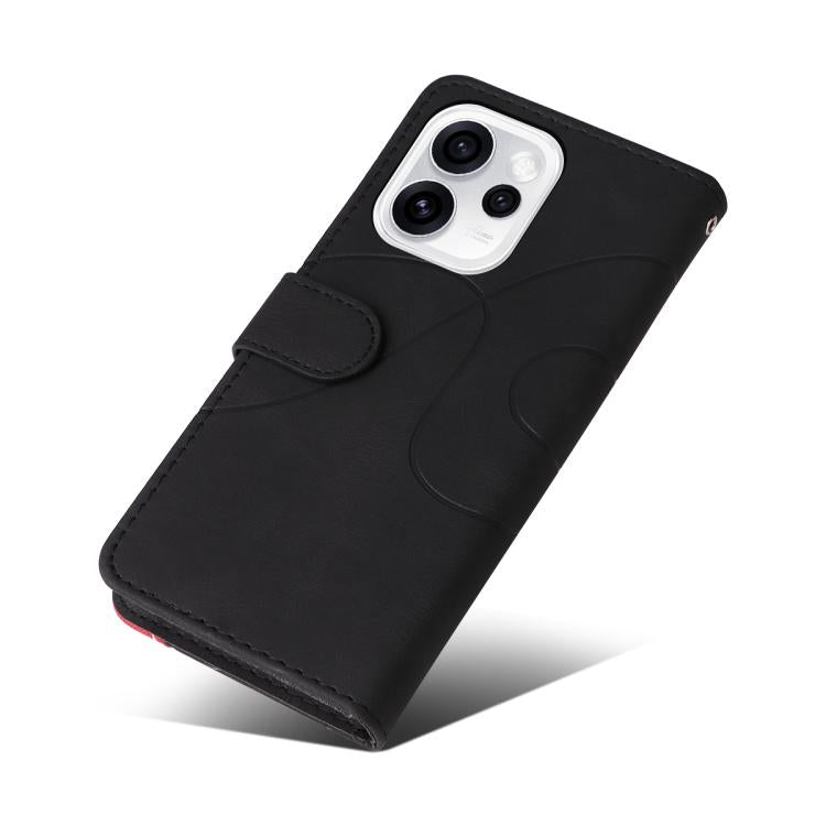For OPPO Reno15 Pro 5G Global Dual-color Splicing Flip Leather Phone Case