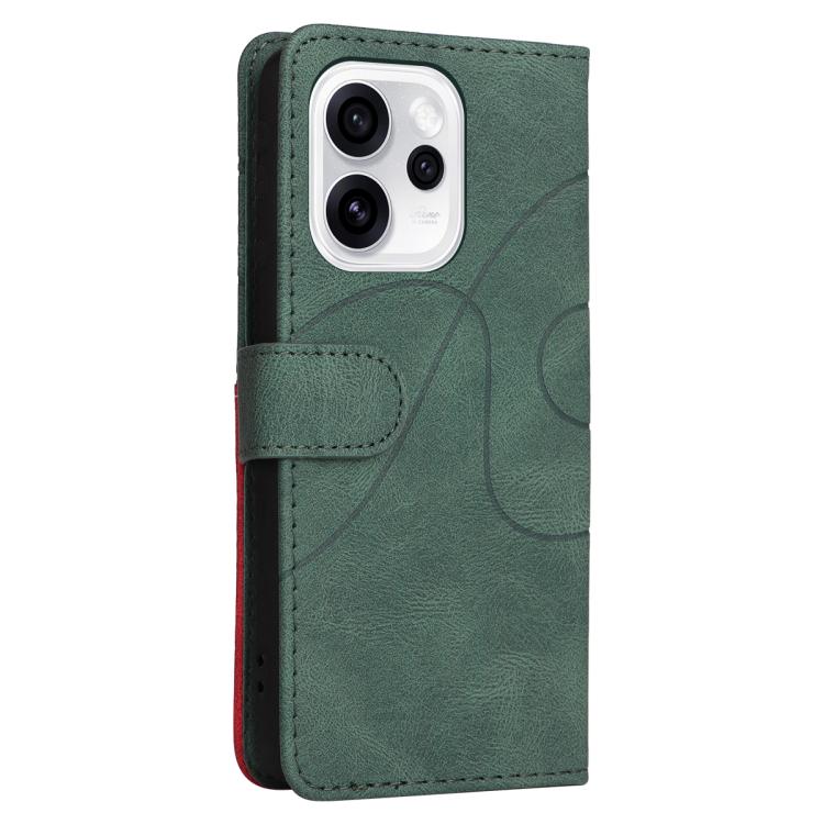 For OPPO Reno15 Pro 5G Global Dual-color Splicing Flip Leather Phone Case