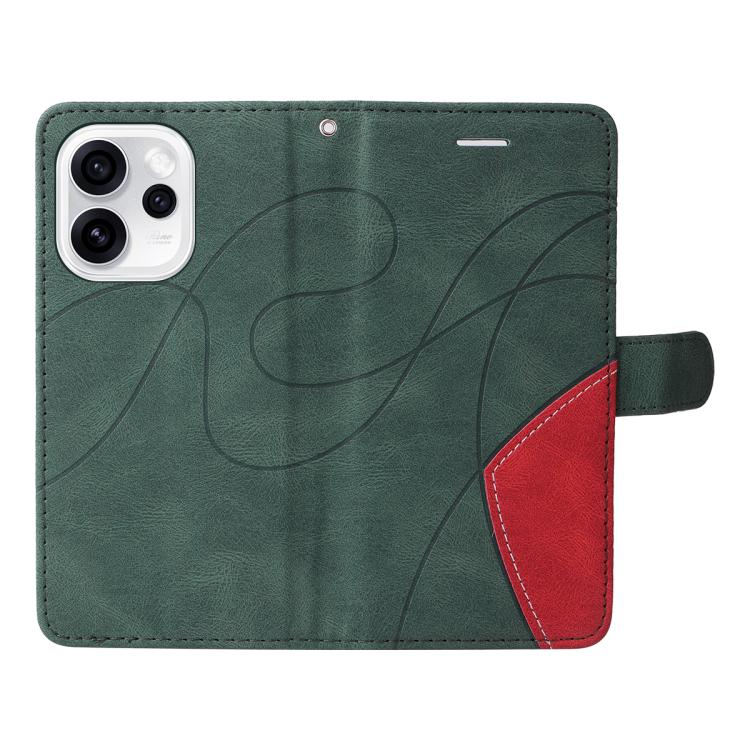 For OPPO Reno15 Pro 5G Global Dual-color Splicing Flip Leather Phone Case