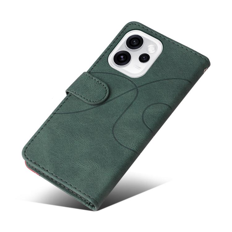 For OPPO Reno15 Pro 5G Global Dual-color Splicing Flip Leather Phone Case
