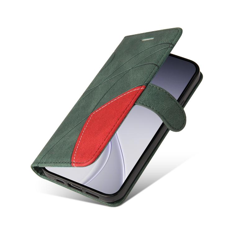 For OPPO Reno15 Pro 5G Global Dual-color Splicing Flip Leather Phone Case