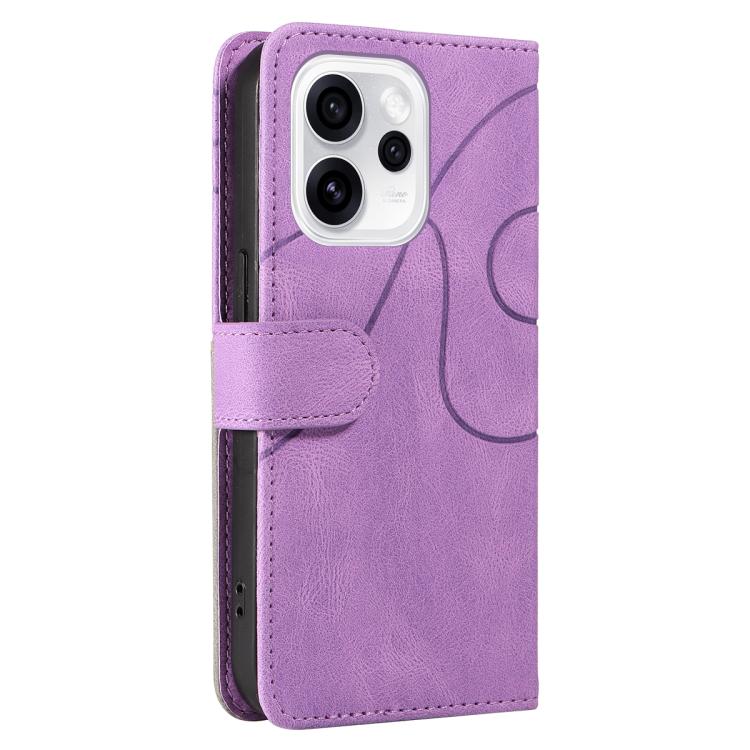For OPPO Reno15 Pro 5G Global Dual-color Splicing Flip Leather Phone Case